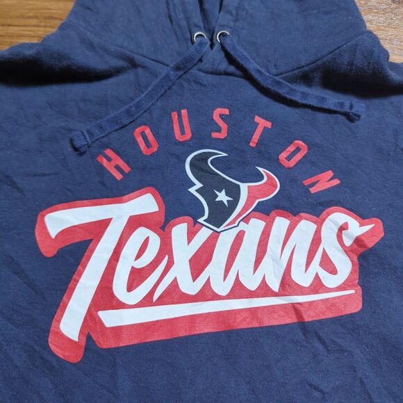Houston Texans Sweatshirt Mens Medium Blue Hoodie NFL Football Pullover - Picture 3 of 9